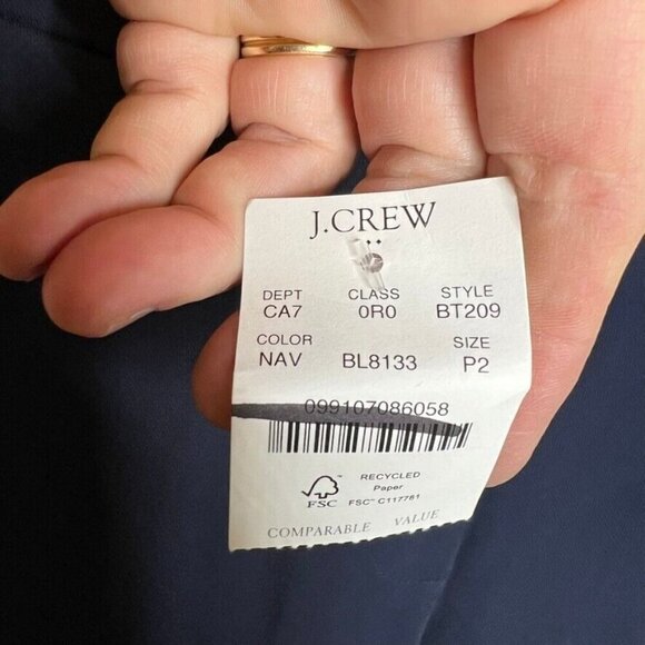 J.Crew $98 Petite Jamie Pant Navy Size 2P BT209 - Picture 4 of 5